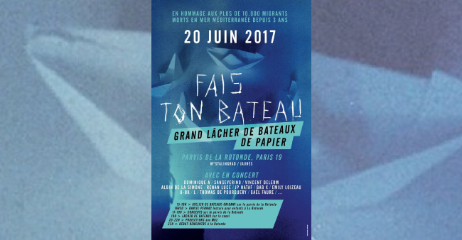 Concert et initiative citoyenne en faveur des migrants le 20 juin à Paris